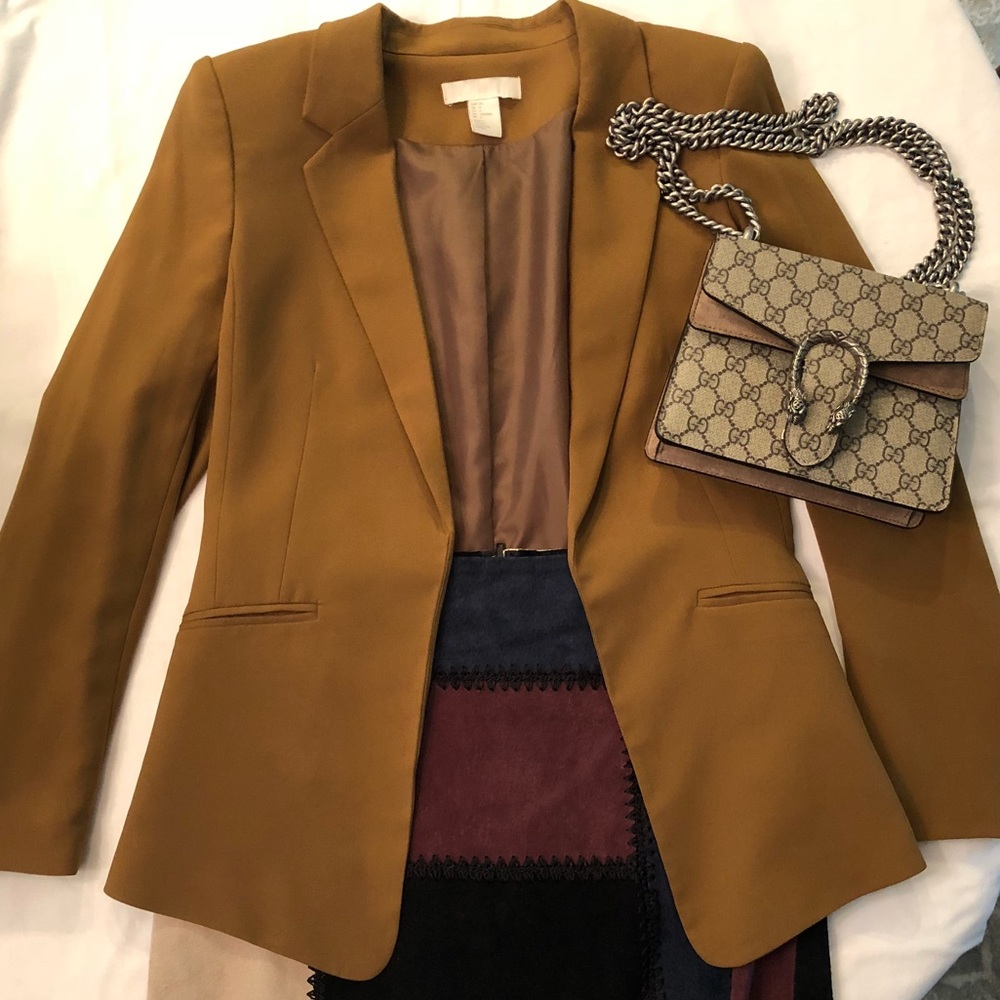 H&M Mustard Yellow Blazer Size 4